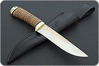 Нож Лиса береста, elmax, латунь : фото 9