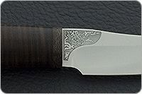 Нож Рябок наборная кожа, 100х13м, текстолит : фото 9