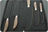 Набор Поварской-5 цельнометаллический без подставки накладки орех, 95х18, алюминий : фото 7