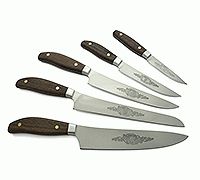 Набор Поварской-5 цельнометаллический без подставки накладки орех, 95х18, алюминий : фото 9