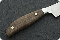 Кухонный нож для нарезки ветчины цельнометаллический накладки орех, 95х18, без дополнительной обработки : фото 5