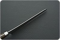 Кухонный нож для нарезки ветчины цельнометаллический накладки орех, 95х18, без дополнительной обработки : фото 7