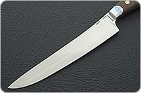 Кухонный нож Мясницкий цельнометаллический накладки орех, 95х18, без дополнительной обработки : фото 3