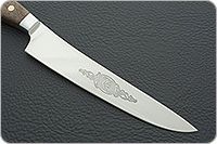 Кухонный нож Мясницкий цельнометаллический накладки орех, 95х18, без дополнительной обработки : фото 4