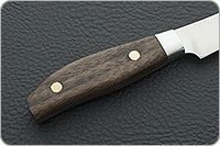 Кухонный нож Овощной цельнометаллический накладки орех, 95х18, алюминий : фото 5