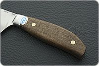 Кухонный нож Поварской цельнометаллический накладки орех, 95х18, алюминий : фото 6