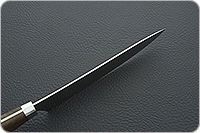 Кухонный нож Поварской цельнометаллический накладки орех, 95х18, алюминий : фото 7