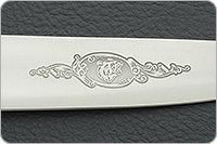 Кухонный нож Поварской цельнометаллический накладки орех, 95х18, алюминий : фото 9