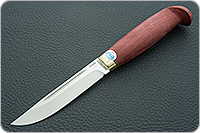 Нож Финка-Лаппи стабилизированная карельская береза, elmax, латунь : фото 2