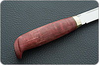 Нож Финка-Лаппи стабилизированная карельская береза, elmax, латунь : фото 5