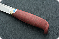 Нож Финка-Лаппи стабилизированная карельская береза, elmax, латунь : фото 6