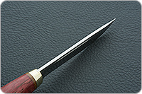 Нож Финка-Лаппи стабилизированная карельская береза, elmax, латунь : фото 7