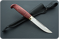 Нож Финка-Лаппи стабилизированная карельская береза, elmax, латунь : фото 8