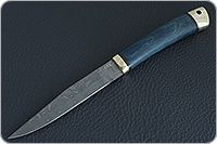 Нож Заноза стабилизированная карельская береза, zdi-1016, латунь : фото 2