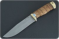 Нож Турист береста, 95х18, латунь : фото 2