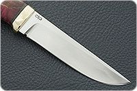 Нож Следопыт стабилизированная карельская береза, 100х13м, латунь : фото 4