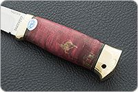 Нож Следопыт стабилизированная карельская береза, 100х13м, латунь : фото 6