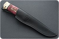 Нож Следопыт стабилизированная карельская береза, 100х13м, латунь : фото 9