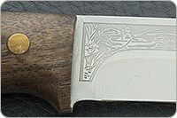 Нож Пескарь ЦМ накладки орех, 95х18, цельнометаллический : фото 8