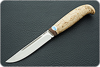 Нож Финка-Лаппи карельская береза, 100х13м, текстолит : фото 2