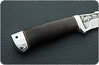 Нож Клык граб - черное дерево, 95х18, алюминий : фото 5