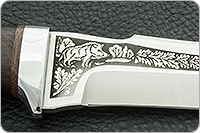 Нож Клык граб - черное дерево, 95х18, алюминий : фото 8