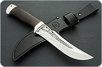 Нож Клык граб - черное дерево, 95х18, алюминий : фото 10