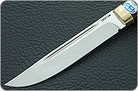 Нож Финка-Лаппи стабилизированная карельская береза, 100х13м, латунь : фото 3