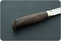 Нож Финка-Лаппи стабилизированная карельская береза, 100х13м, латунь : фото 5