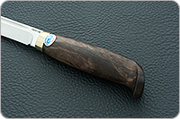 Нож Финка-Лаппи стабилизированная карельская береза, 100х13м, латунь : фото 6