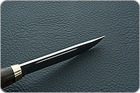 Нож Финка-Лаппи стабилизированная карельская береза, 100х13м, латунь : фото 7