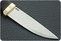 Нож Кузюк граб - черное дерево, elmax, латунь : фото 4