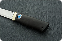 Нож Кузюк граб - черное дерево, elmax, латунь : фото 6