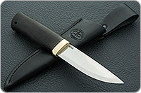 Нож Кузюк граб - черное дерево, elmax, латунь : фото 8