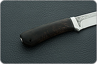 Нож Лиса стабилизированная карельская береза, 95х18, алюминий : фото 5