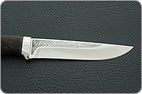 Нож Лиса стабилизированная карельская береза, 95х18, алюминий : фото 7