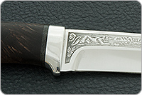 Нож Лиса стабилизированная карельская береза, 95х18, алюминий : фото 8