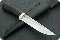 Нож Лиса стабилизированная карельская береза, 95х18, алюминий : фото 10