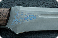 Нож Ирбис накладки орех, 100х13м, цельнометаллический : фото 8