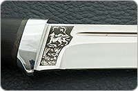 Нож Бекас граб - черное дерево, 100х13м, алюминий : фото 8