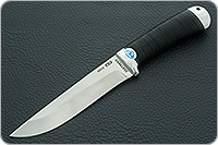 Нож Лиса наборная кожа, 95х18, алюминий : фото 2