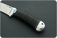 Нож Лиса наборная кожа, 95х18, алюминий : фото 6