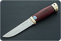 Нож Следопыт стабилизированная карельская береза, 95х18, латунь : фото 2