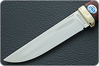 Нож Следопыт стабилизированная карельская береза, 95х18, латунь : фото 3