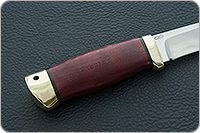 Нож Следопыт стабилизированная карельская береза, 95х18, латунь : фото 5