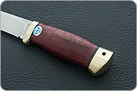 Нож Следопыт стабилизированная карельская береза, 95х18, латунь : фото 6