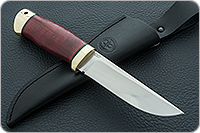 Нож Следопыт стабилизированная карельская береза, 95х18, латунь : фото 8