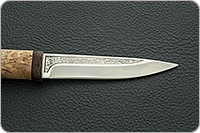 Нож Пескарь карельская береза, 100х13м, текстолит : фото 7