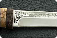 Нож Пескарь карельская береза, 100х13м, текстолит : фото 8