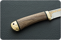 Нож Лиса орех, 100х13м, латунь : фото 5